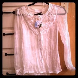 Sheer 100% silk blouse